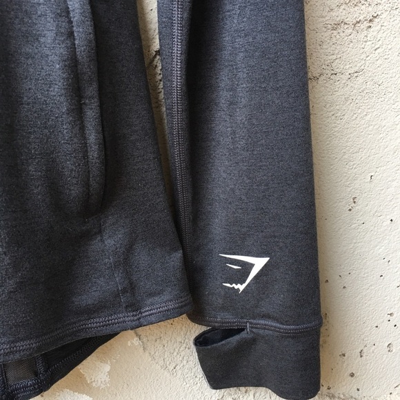 Gymshark Apex Zip Up Jacket Black Marl I Size S - Picture 3 of 6